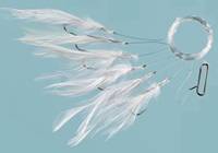 Fladen White Feathers Rig - 6 Hooks