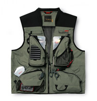 Garcia Fly Fishing Vest Grey Lambskin Fly Patch Sz S/M Excellent Condition